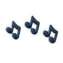 Sugar Decorations Cookie Cupcake MUSIC NOTE 12 ct  