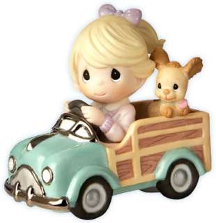 NEW Precious Moments GIRL IN CAR Puppy DOG Figurine ☆  