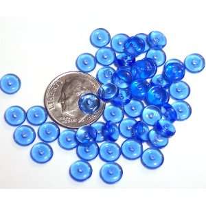  6mm Rondelle Beads   Czech Glass   Sapphire Blue 50pc 