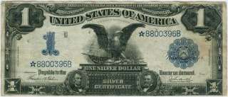 1899 BLACK EAGLE * STAR * SILVER CERTIFICATE LARGE NOTE  