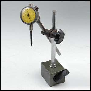 Mitutoyo Magnetic Base Indicator Holder + Federal .002mm Dial 