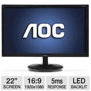  21.5 Wide LCD Glossy Black Electronics