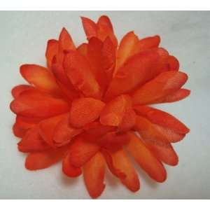  Orange Mum Flower Hair Clip Beauty