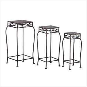   3Pc French Market Home Decor Plant Stands Shelf Rack