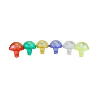  Set of 6 Assorted Colored Mushrooms