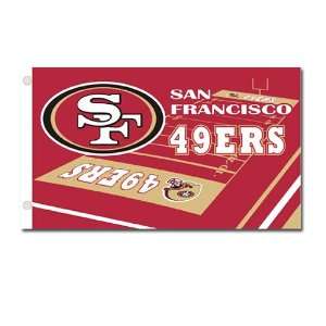  San Francisco 49ers NFL Field Design 3x5 Banner Flag 