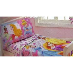  Disney Princesses Wishes & Dreams 4 piece Toddler Bedding 