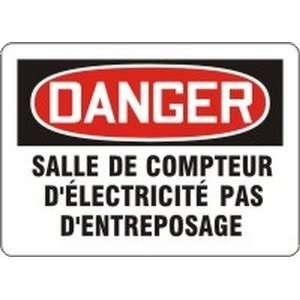 DANGER SALLE DE COMPTEUR D?LECTRICIT? PAS DENTREPOSAGE Sign   10 x 