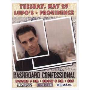  Dashboard Confessional Concert Flyer Providence