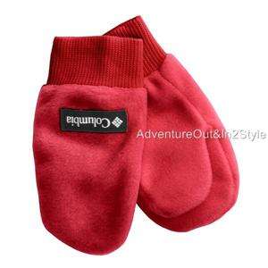   Columbia Mittens Fleece TODDLER O/S MSRP $12.00 Color is RED  