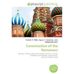  Canonization of the Romanovs (9786132697882) Books