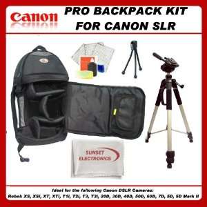  Weather Resistant Backpack + 57 Tripod For The Canon EOS T4i 650D 