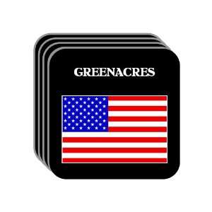  US Flag   Greenacres, Florida (FL) Set of 4 Mini Mousepad 
