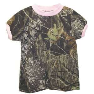   Break up Camo Short Sleeve T Shirt with Pink Trim  Sports