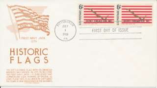 1345 54 Historic Flags set of 10 Anderson cachet First Day covers 