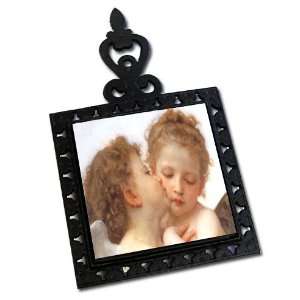  Fine Art Bougereau First Kiss Iron Trivet Kitchen 