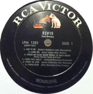 ELVIS PRESLEY 2nd album LP VG LPM 1382 Vinyl 1956 Stunning Cover DG 