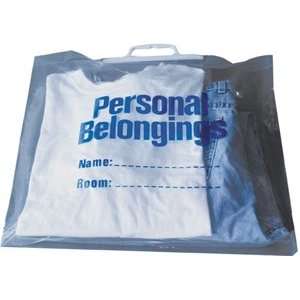  Belongings Bag with handle (clear with blue imprint) 18 1 