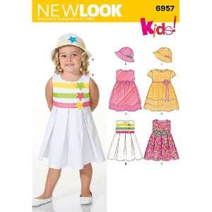  New Look Sewing Pattern 6957 Toddler Dresses, Size A (1/2 