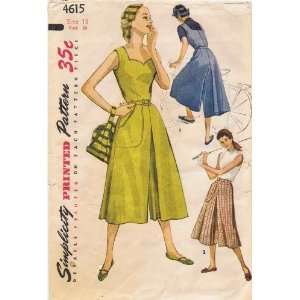   Sewing Pattern Womens Culotte Dress Jumper Culottes Size 18 Bust 36