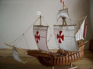 Fully Assembled Wooden Ship Model   Santa Maria 1492  
