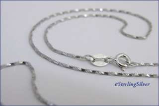 925 Sterling Silver Twisted Snake Chain 16 Inches  