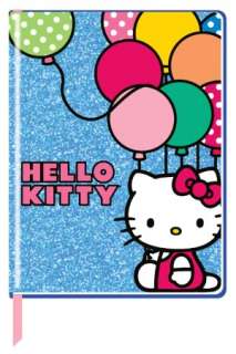   Hello Kitty with Balloons Blue Glitter Bound Lined 