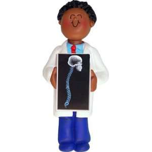  African American Male X Ray Technician Christmas Ornament 