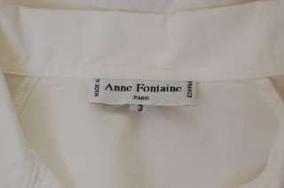 ANNE FONTAINE Shirt Blouse Career White Button Front Long Sleeve 