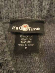 Young Womens Its Our Time V Neck Belted Tunic Sweater Sweaters Gray 