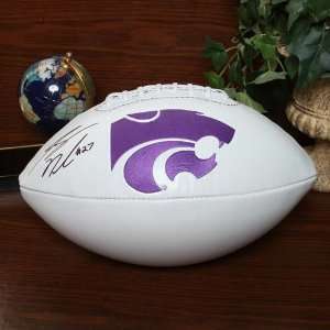   Wildcats #27 Jordy Nelson Autographed White Full Size Logo Football