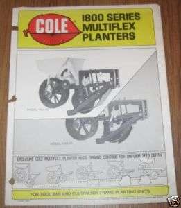 Cole 1800 Series Multiflex Planters Sales Brochure  