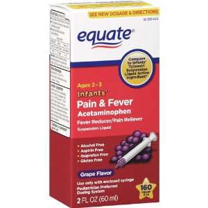 Equate   Infants Pain & Fever Acetaminophen 160 mg, Suspension Liquid 