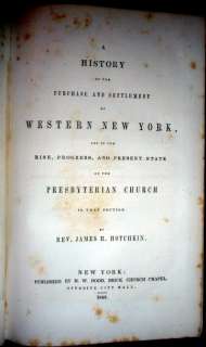 1848 Western New York Settlement & Presbyterian Church History 