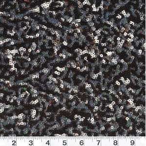  58 Wide Sequined Tulle Pathway Black/Silver Fabric By 