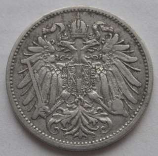 1895 Austria 20 Heller Coin  