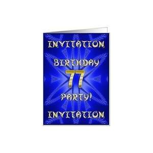  77 Years old Birthday Party invitation Card Toys & Games