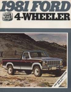 1981 Ford F 150 F Series Pickup Truck Sales Brochure  