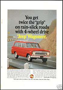 1966 Jeep Wagoneer collectible automobile print ad  