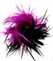 New Large Multi Purple & Black Feather Swirl Hair Clip Claw Jaw  