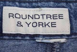Roundtree & Yorke sz 39 x 31 Mens Blue Jeans Denim Pants Elasic Waist 