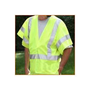  ERB 14552 S20 Class 3 Economy Safety Vest, Lime, X Large 