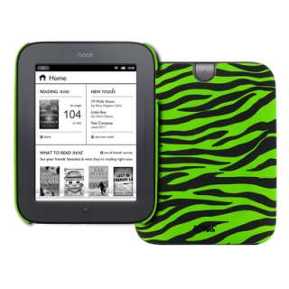 for Barnes and Noble Nook Green Zebra Hard Protective Stealth Case 