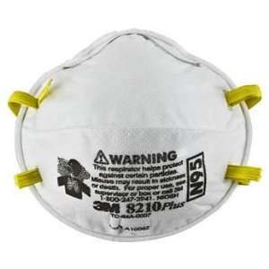 Pack 3M 8210 Plus N95 Dust Mask, Particulate Respirators   20 per 