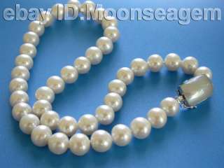 17 11mm AAA+ white freshwater cultured pearls necklace  