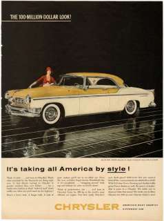 1955 Print Ad CHRYSLER Plymouth 250hp New Yorker Deluxe  