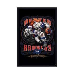  Broncos Running Back Framed Poster