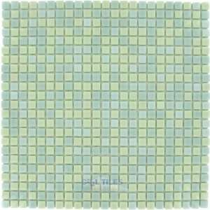  Marble glass 1/2 x 1/2 mesh mounted glass mosaic in jade 