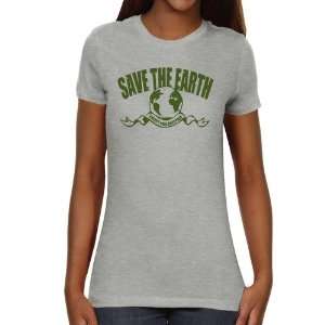 La Salle Explorers Ladies Save the Earth Slim Fit T Shirt   Ash