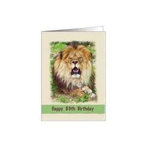  Birthday, 89th, Reposeful Lion Card Toys & Games